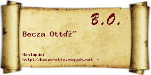 Becza Ottó névjegykártya